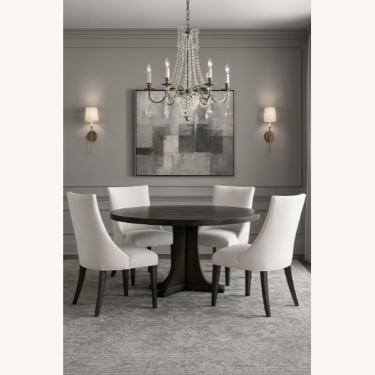 Restoration Hardware Ella Fabric Dining Chairs (4) - image-0
