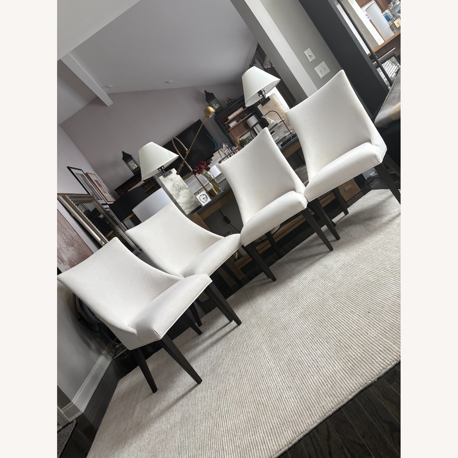 Restoration Hardware Ella Fabric Dining Chairs (4) - image-5