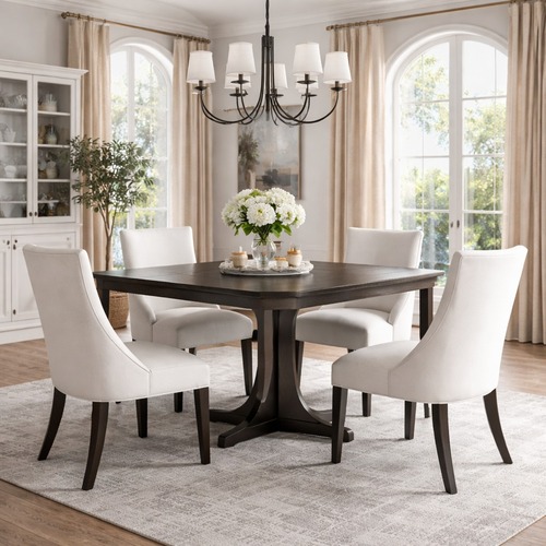Used Restoration Hardware Ella Fabric Dining Chairs (4) for sale on AptDeco