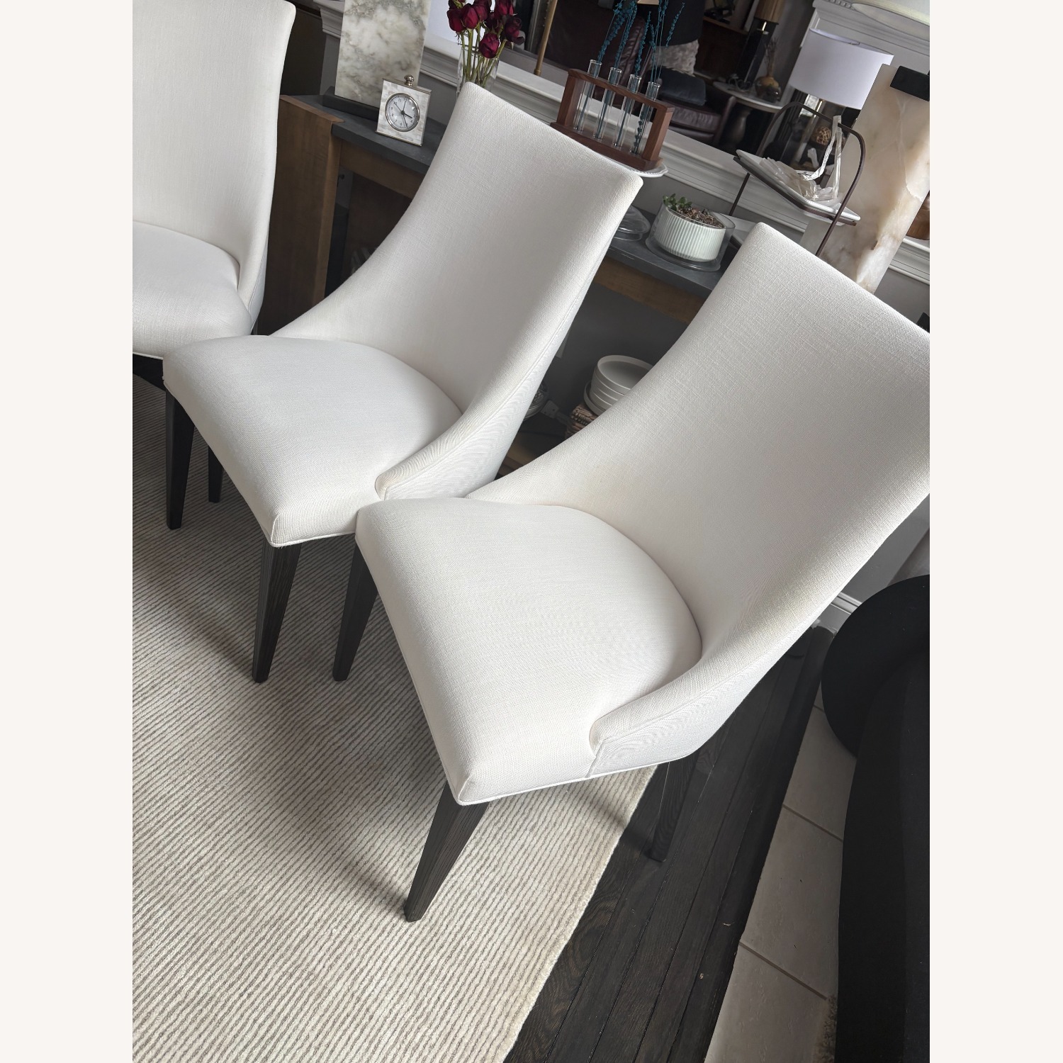 Restoration Hardware Ella Fabric Dining Chairs (4) - image-3