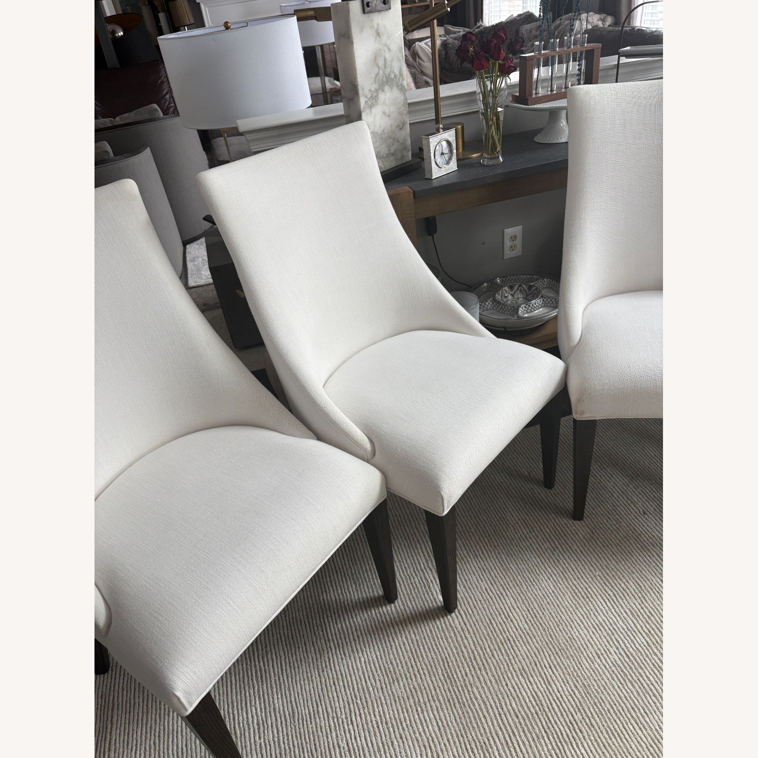 Restoration Hardware Ella Fabric Dining Chairs (4) - image-2