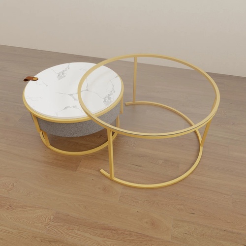 Used Glass Nesting Coffee Table for sale on AptDeco