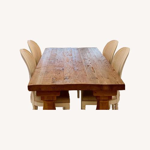 Used Andrew Martin Solid Wood Dining Table Seats 6 for sale on AptDeco