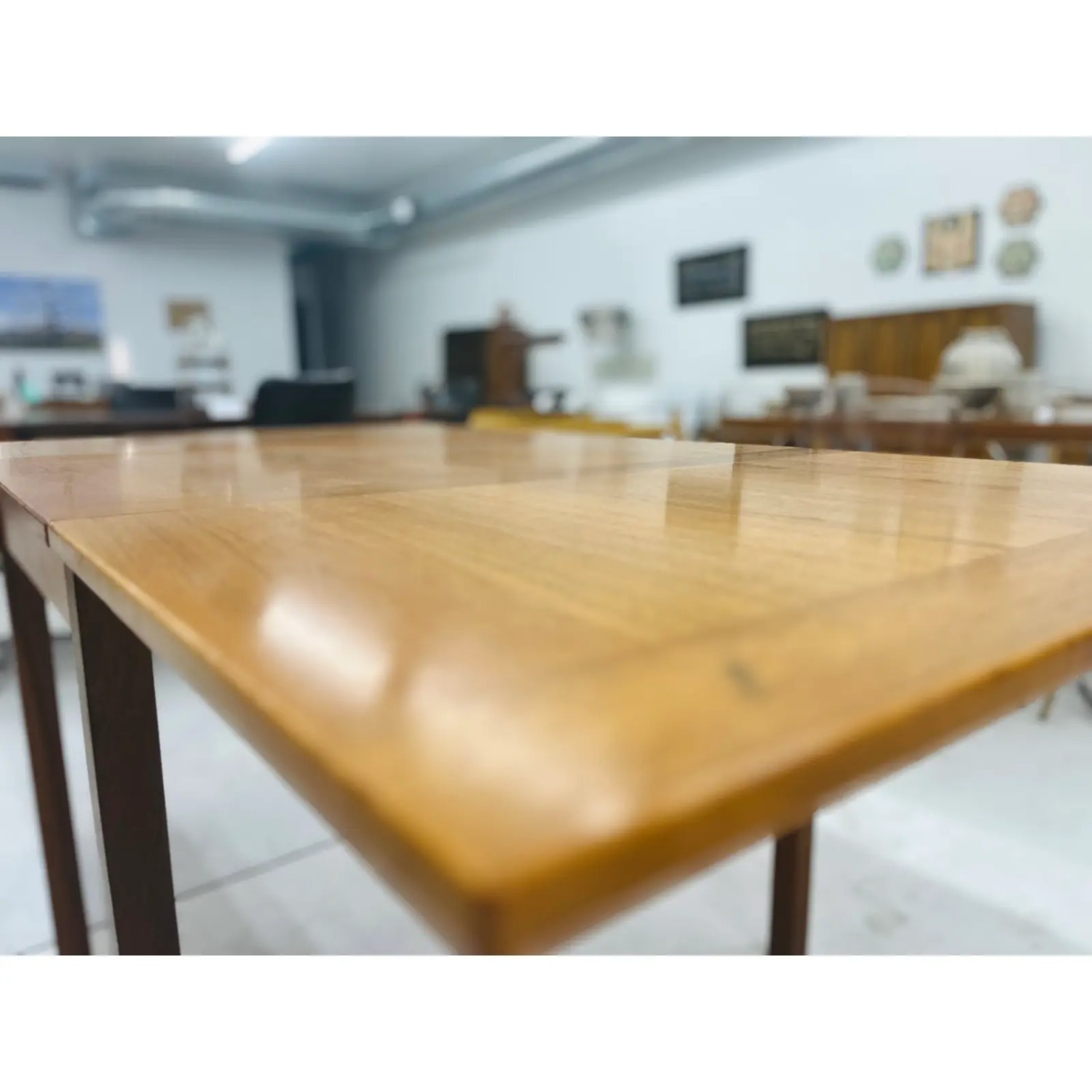 Ansager Mobler MCM Danish Teakwood Dining Table With Two Leaves - image-6