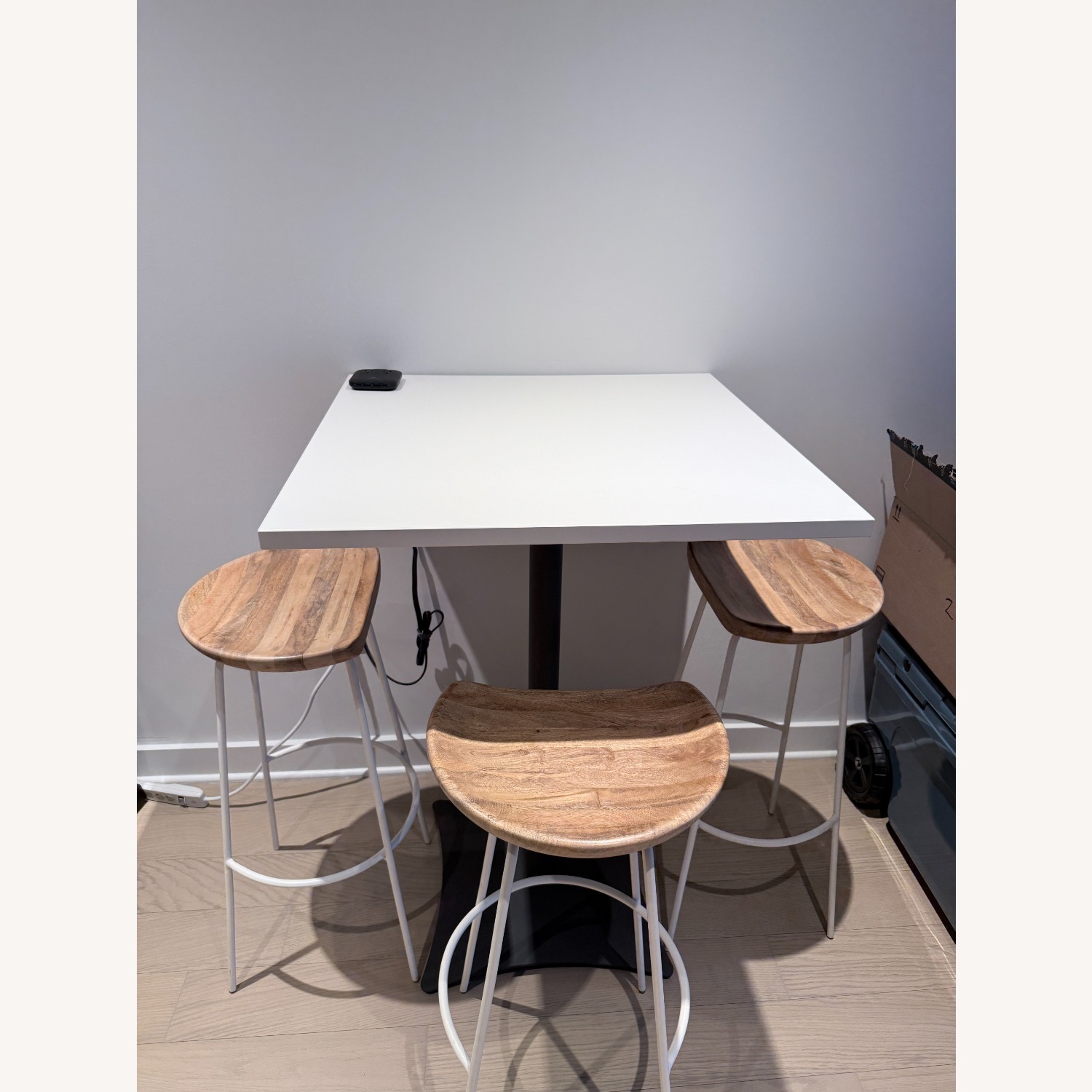 West Elm Simii Scene Table with 3 Stools - image-1
