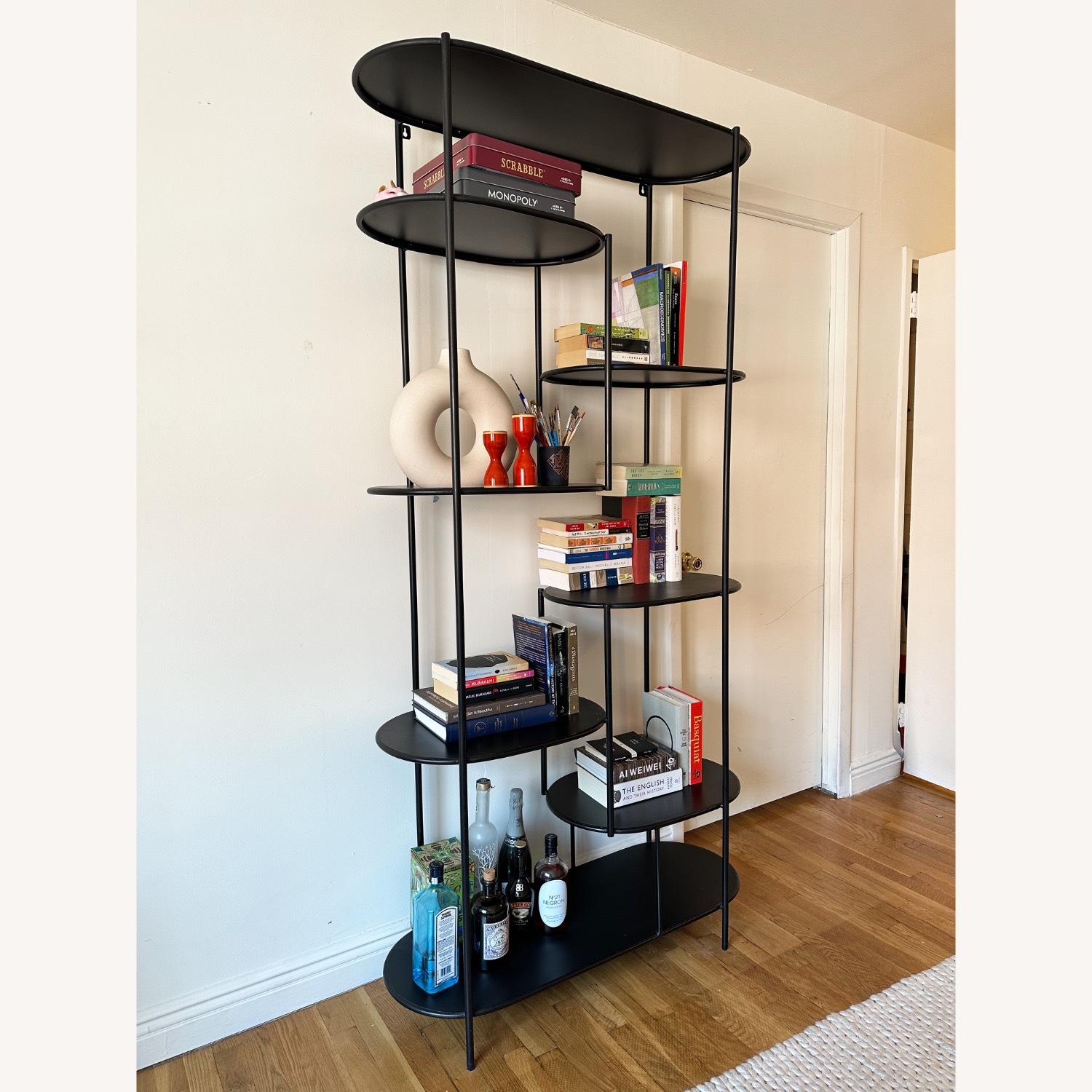 Midnight Black Vertical Etagere Shelf - image-3