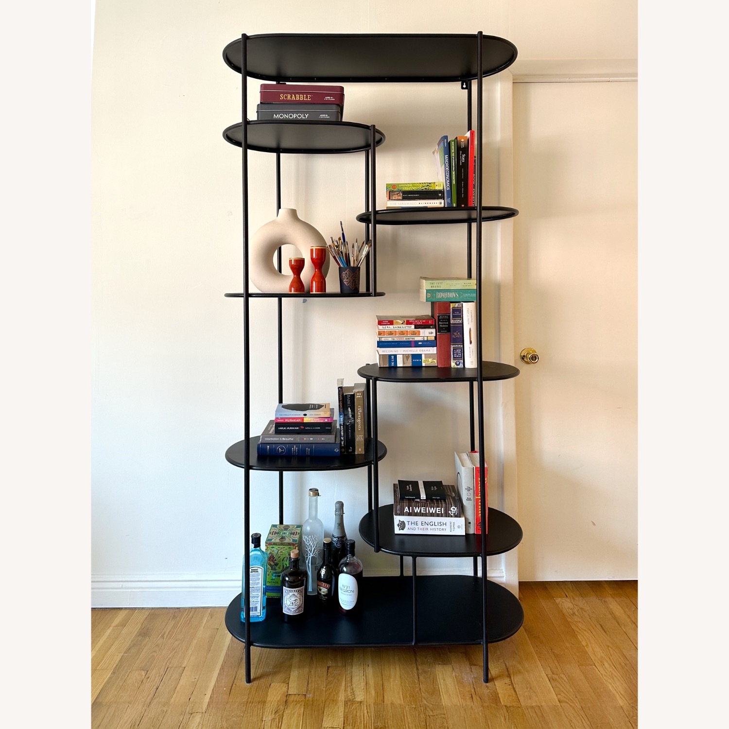 Midnight Black Vertical Etagere Shelf - image-2