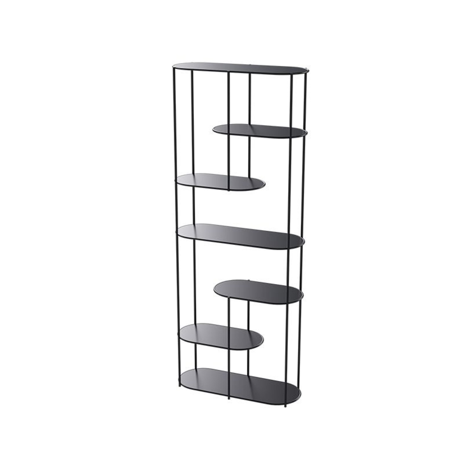Midnight Black Vertical Etagere Shelf - image-1