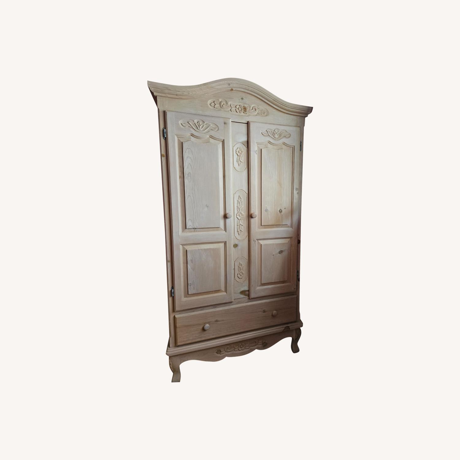 Natural Pine Armoire - image-0