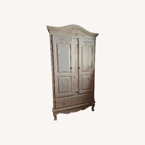 Used Natural Pine Armoire for sale on AptDeco