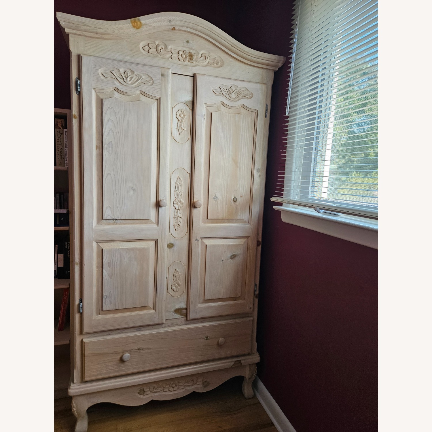 Natural Pine Armoire - image-1