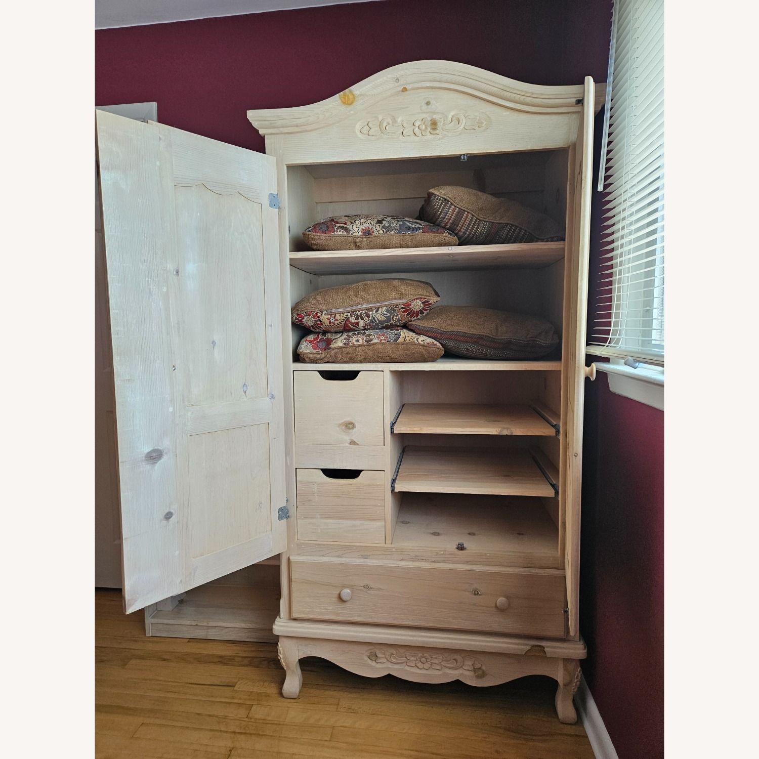 Natural Pine Armoire - image-2
