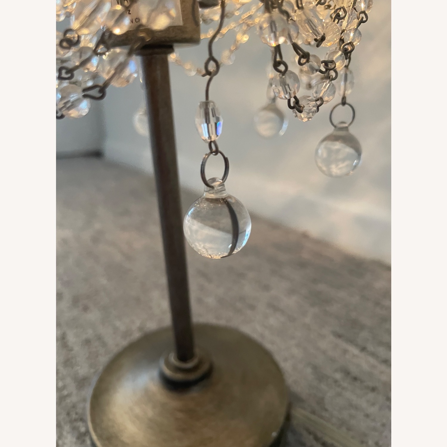 RH Baby and Child Glass and Pewter Lamp - image-7