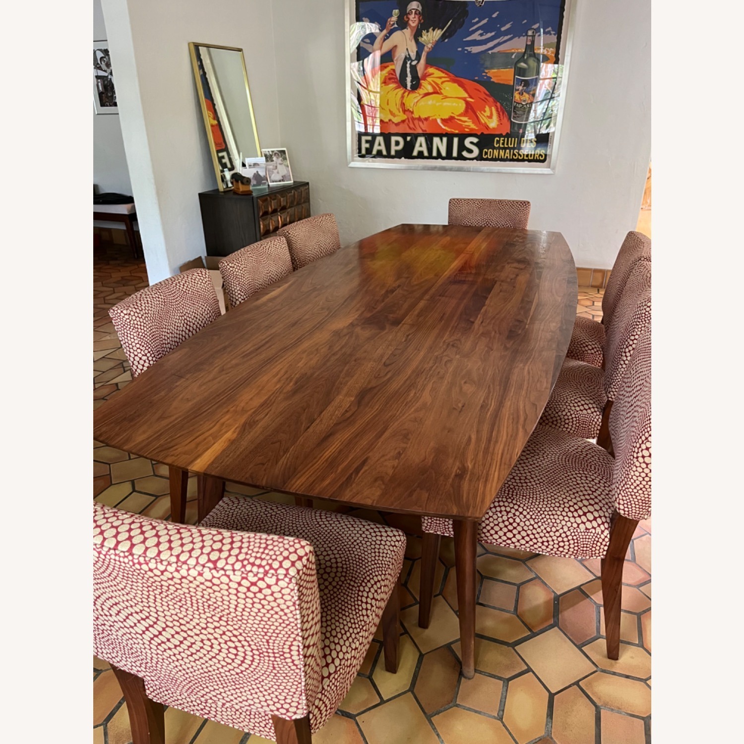 Room & Board Ventura Walnut Wood Mid Century Modern Dining Room Table - image-1