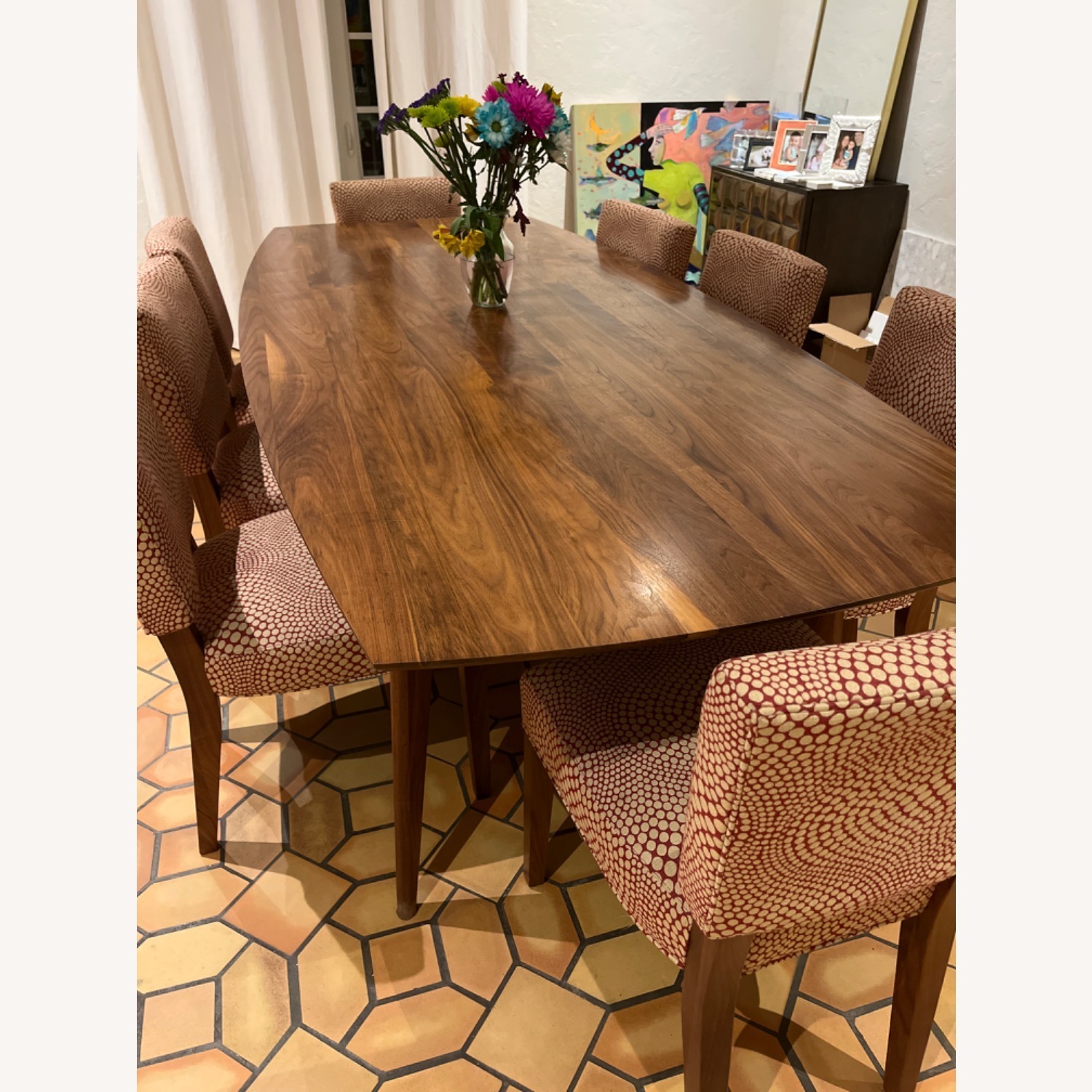 Room & Board Ventura Walnut Wood Mid Century Modern Dining Room Table - image-8