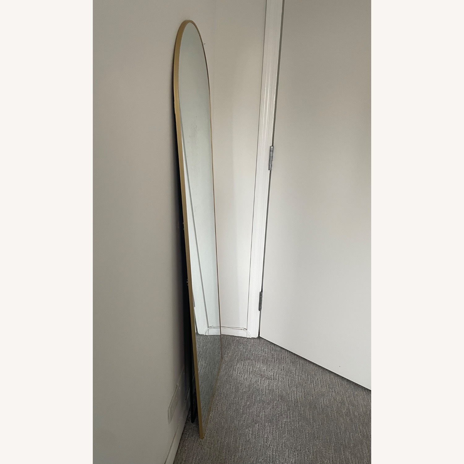 Brushed Floor Gold Mirror - image-6