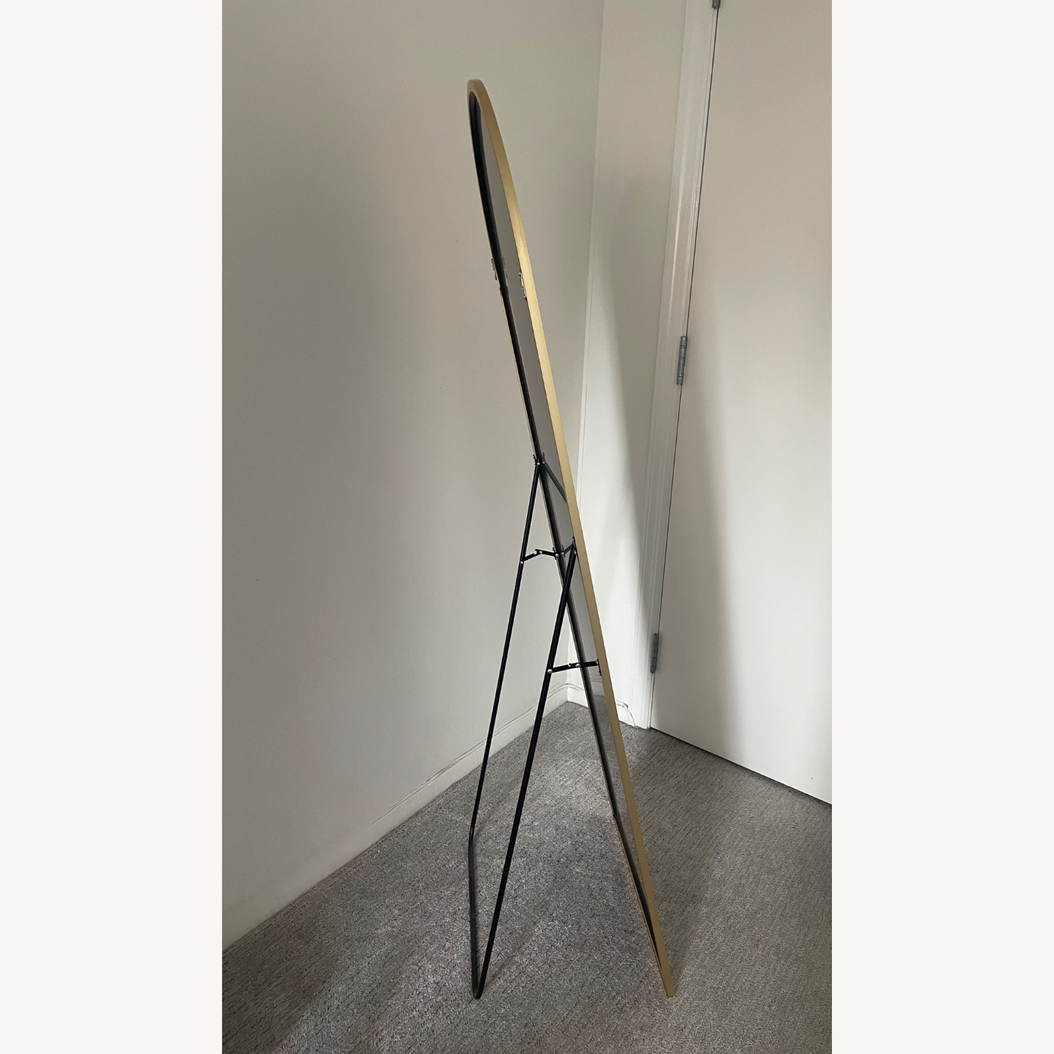 Brushed Floor Gold Mirror - image-3