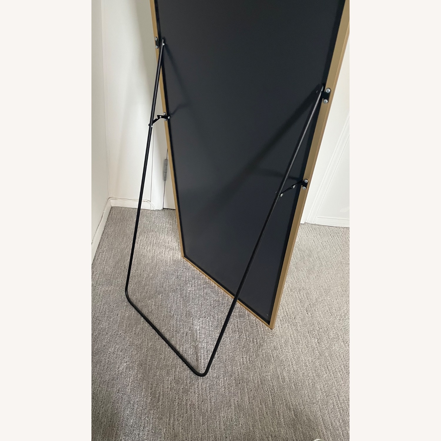 Brushed Floor Gold Mirror - image-5