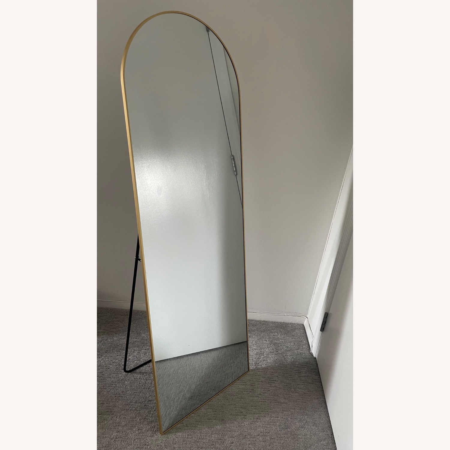 Brushed Floor Gold Mirror - image-2