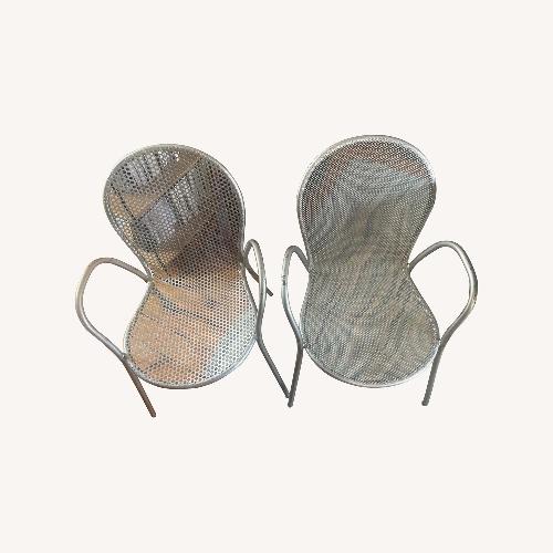 Used Metal Dining Indoor or Outdoor Chairs 2 for sale on AptDeco