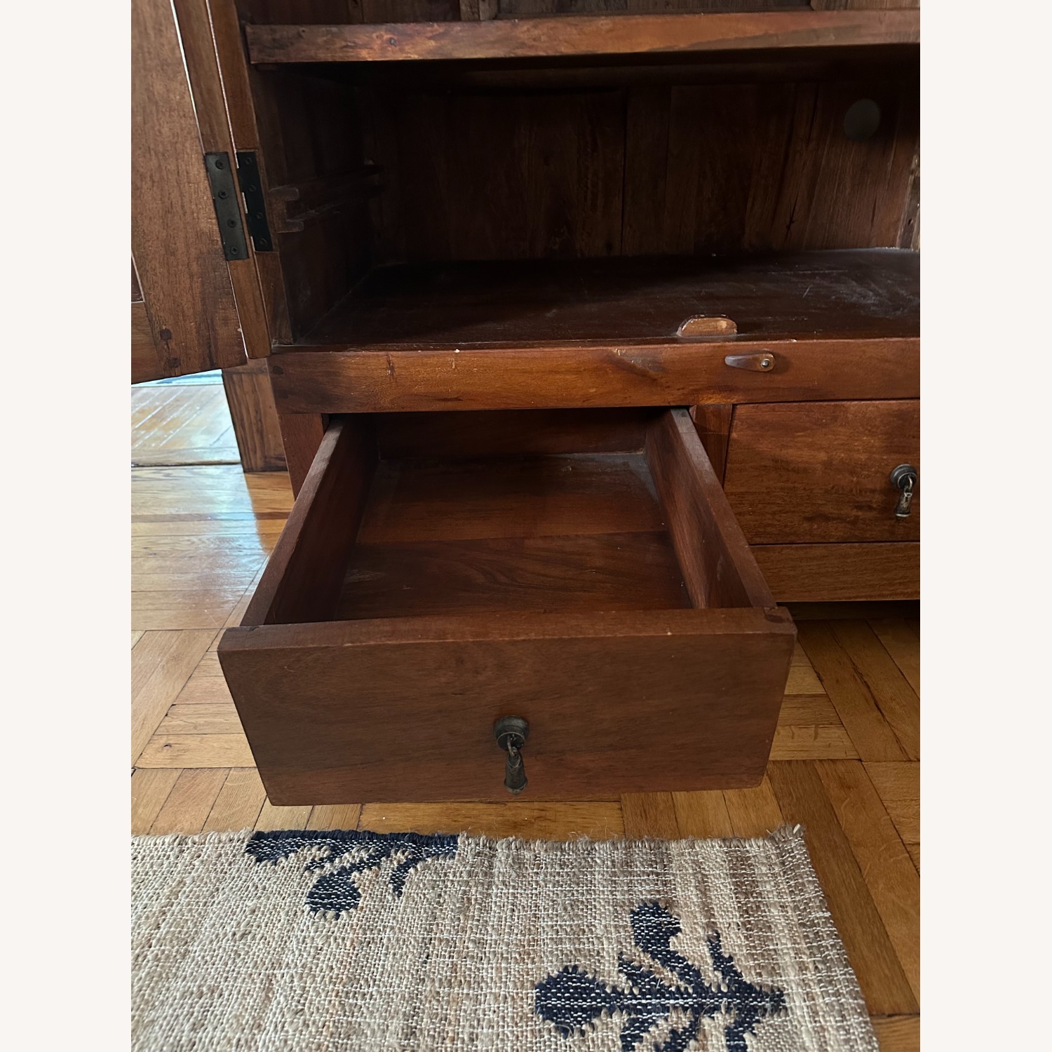 Solid Wood Armoire Wardrobe Media Center  - image-6