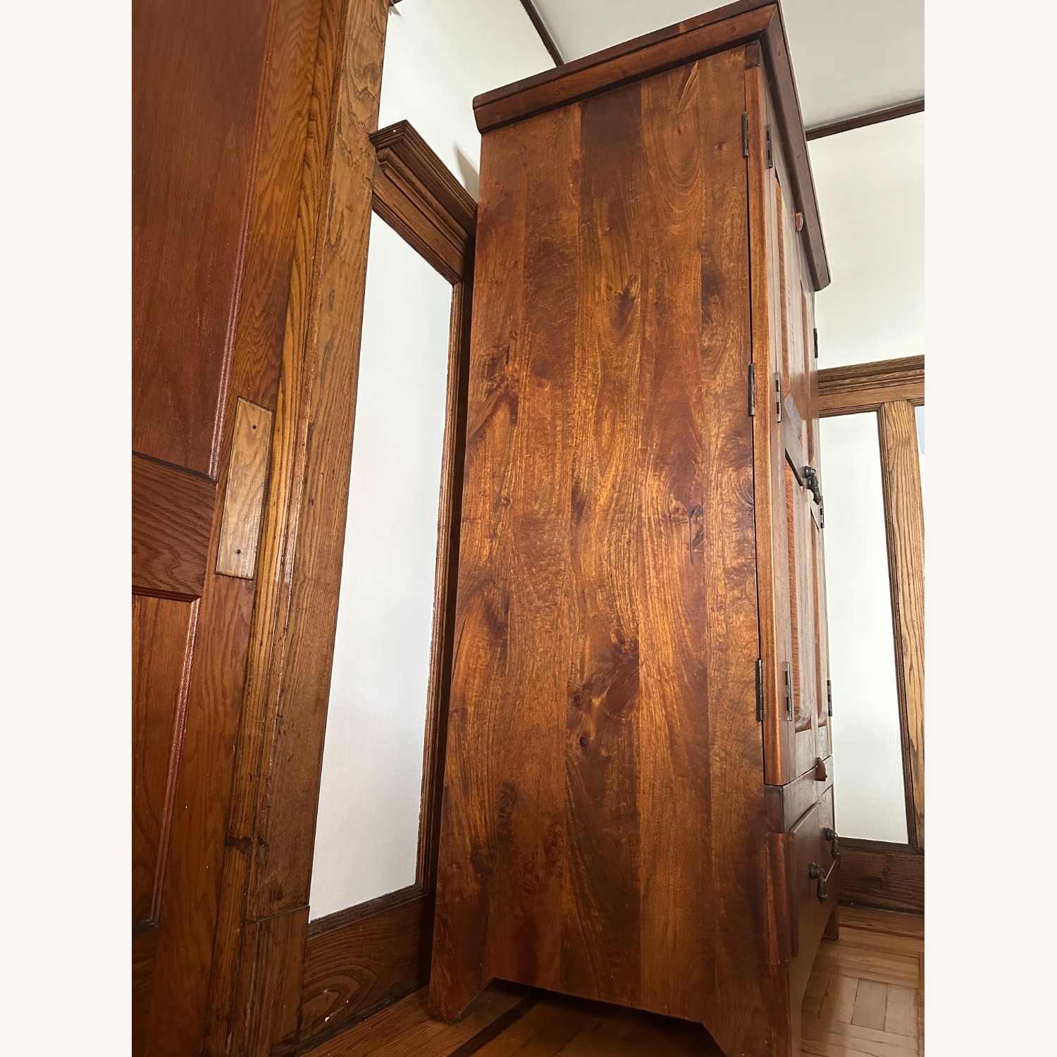 Solid Wood Armoire Wardrobe Media Center  - image-2