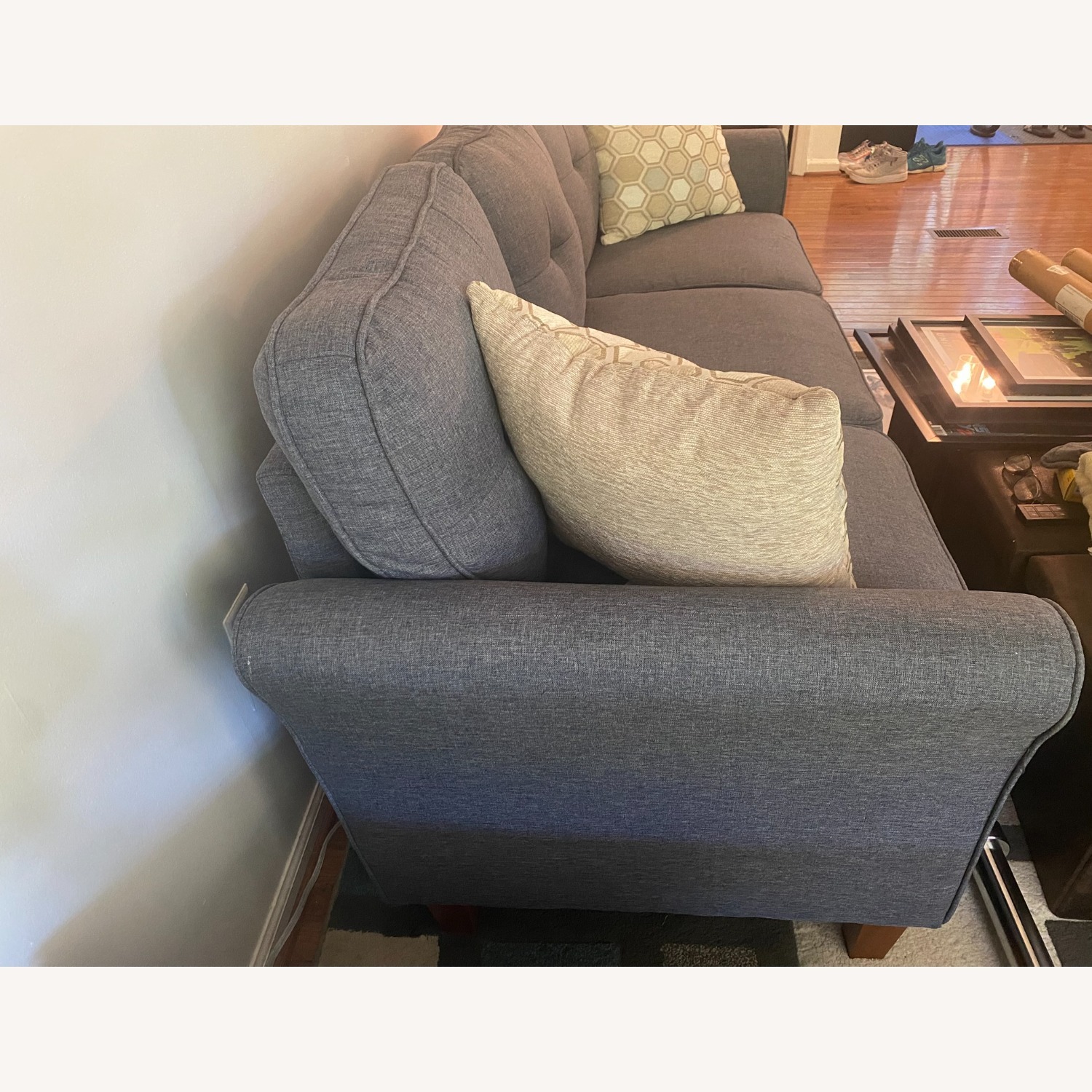 Wayfair Kouchouk 79" Blue Sofa - image-4