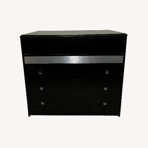Used 3 Drawer Black Wooden Dresser for sale on AptDeco