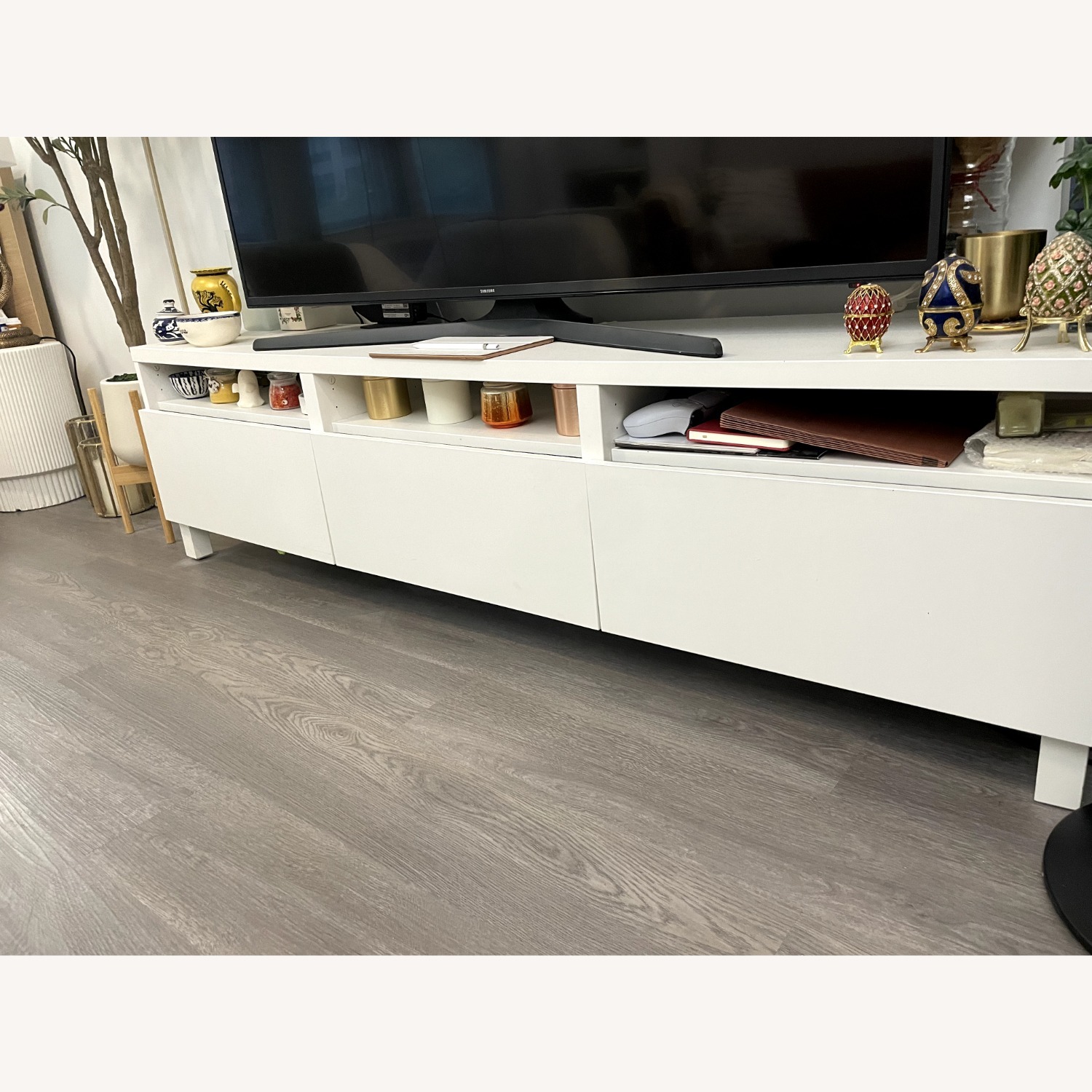 IKEA BESTÅ TV Unit With Drawers, White - image-4