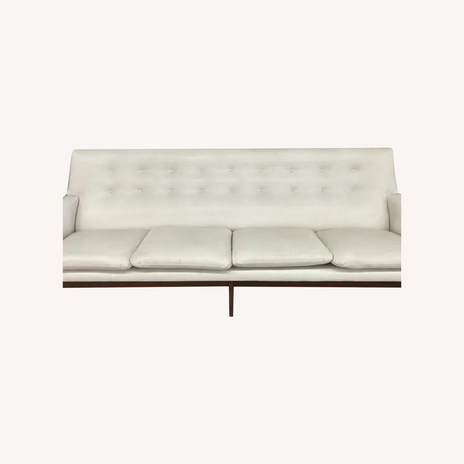 Mid-Century Modern Arne Vodder White Leather Couch - image-0
