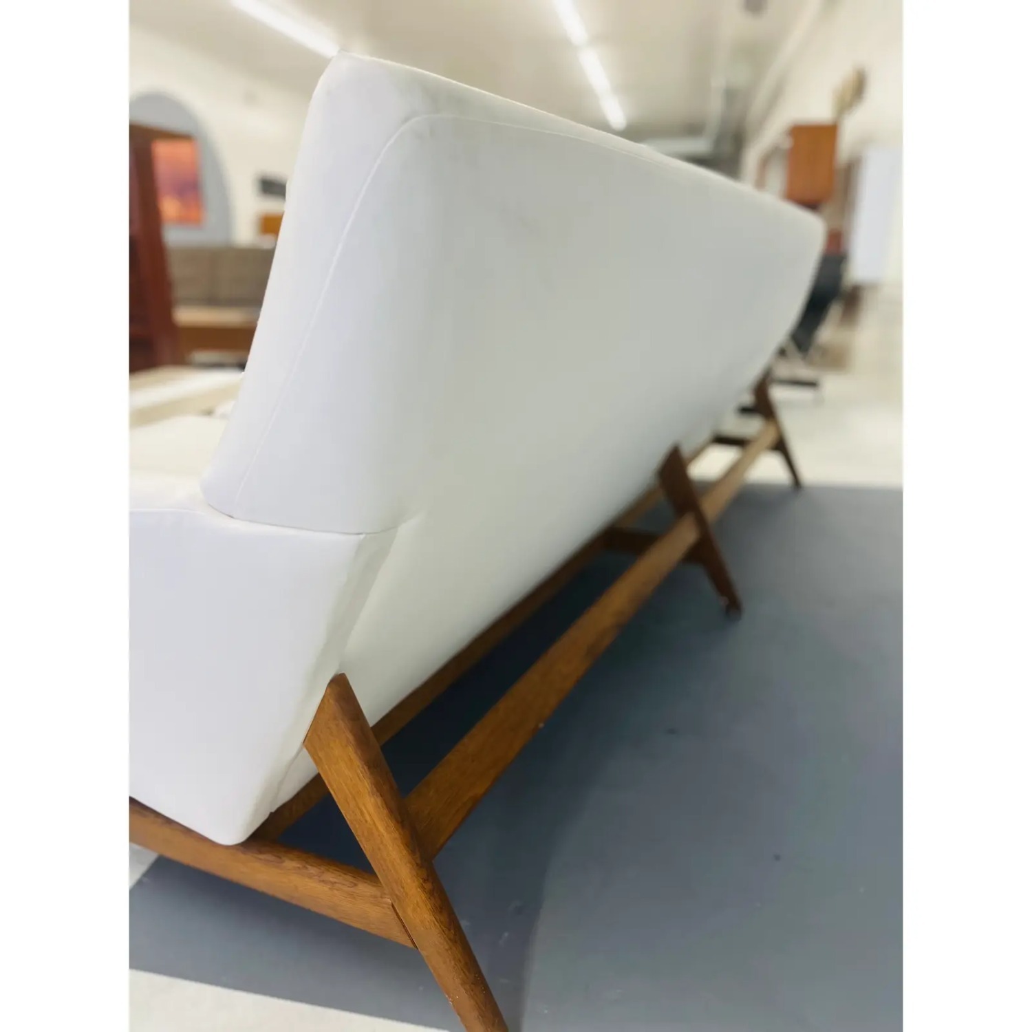 Mid-Century Modern Arne Vodder White Leather Couch - image-3