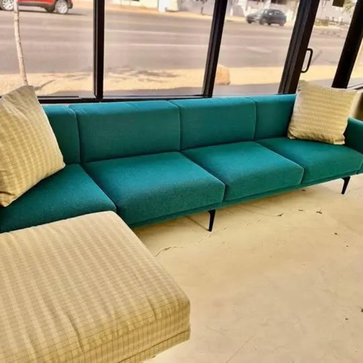 MCM Teal Stylex NYC Series Wrap Over Sectional - image-6