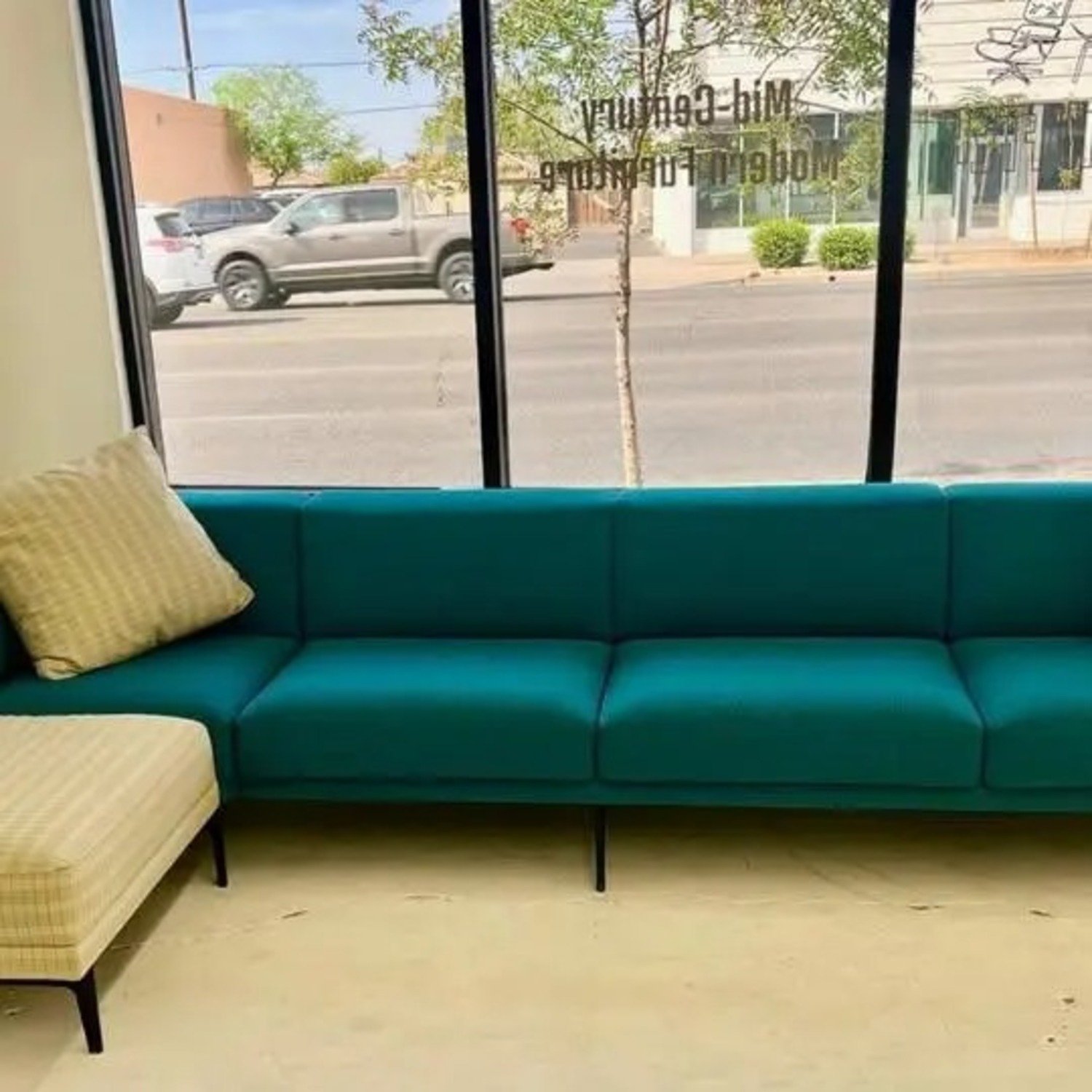 MCM Teal Stylex NYC Series Wrap Over Sectional - image-4