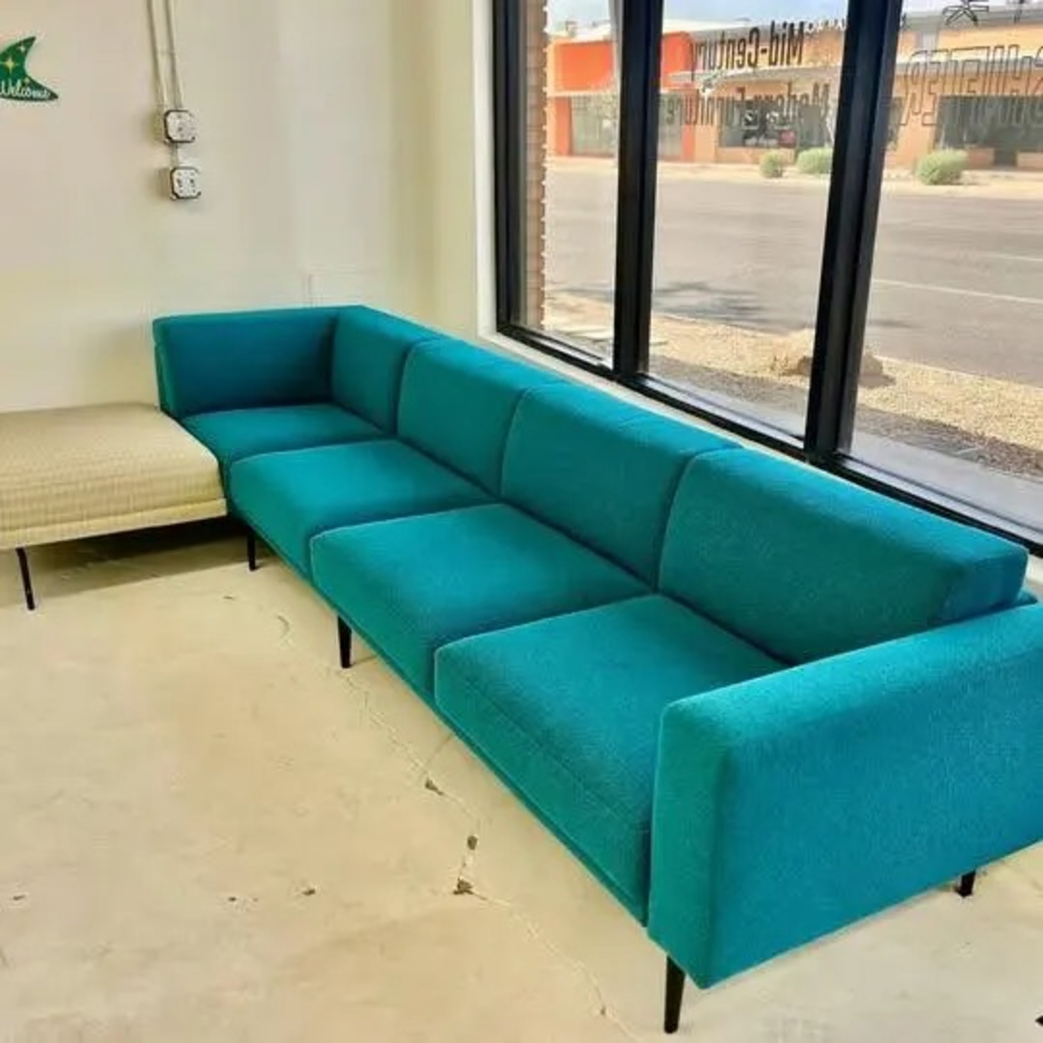 MCM Teal Stylex NYC Series Wrap Over Sectional - image-2