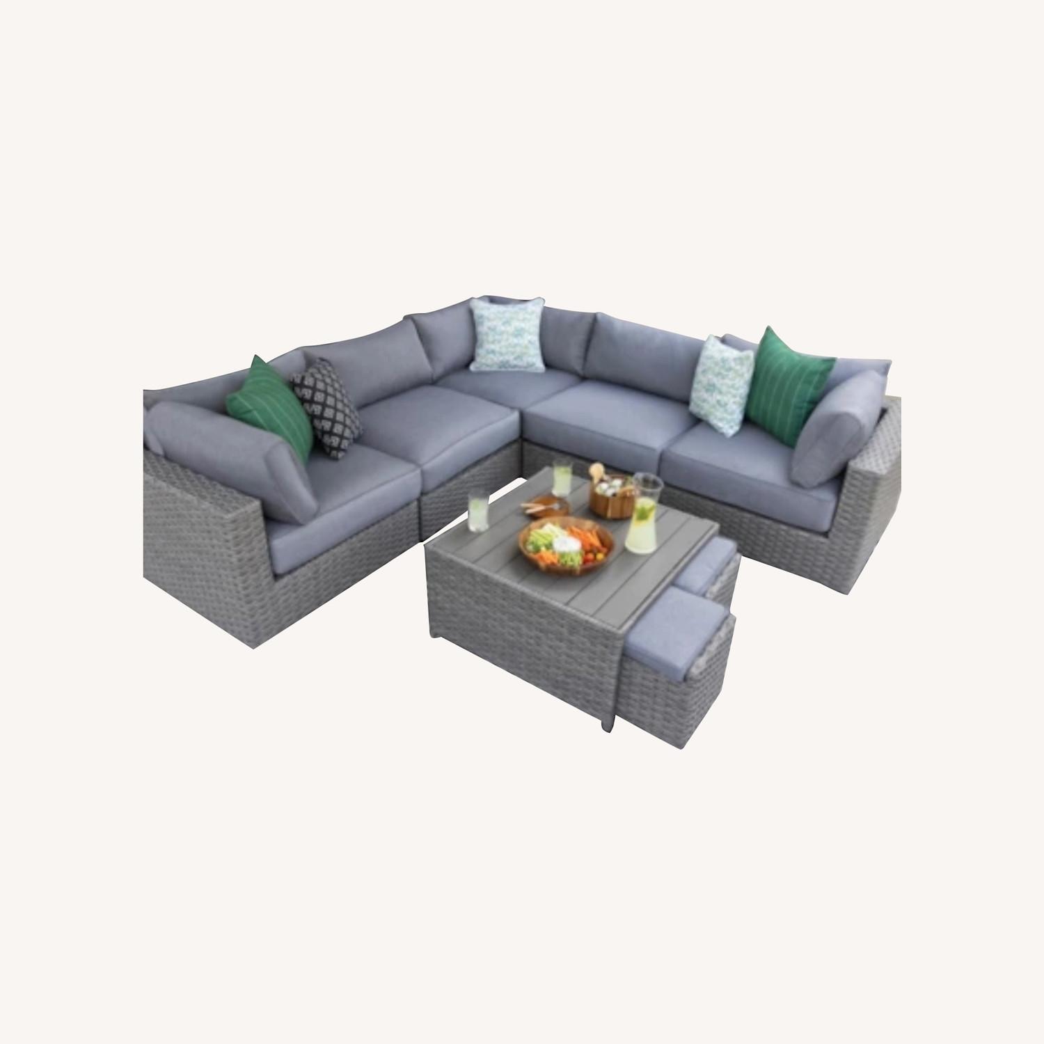 Koro Grey Outdoor Furniture Set - image-0