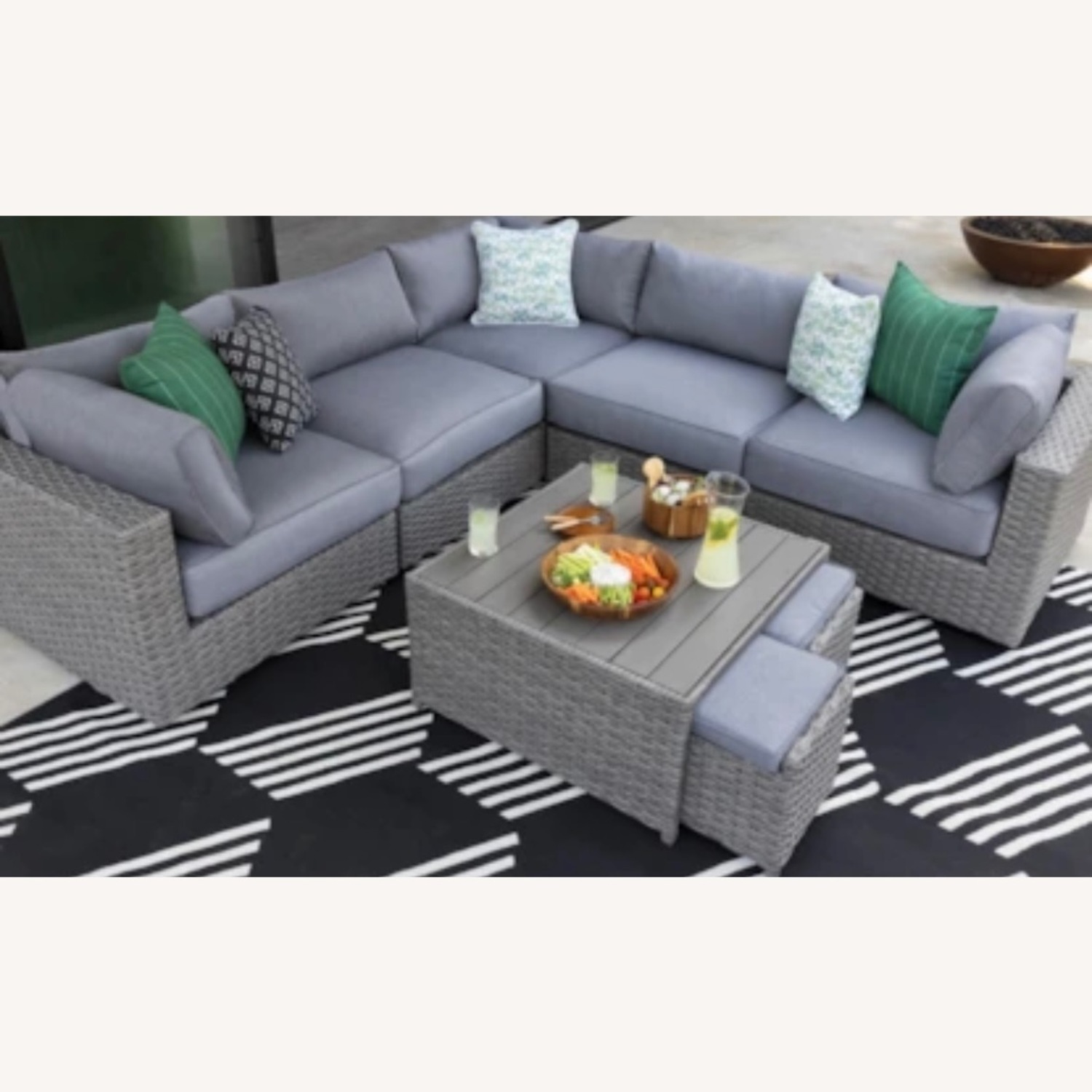 Koro Grey Outdoor Furniture Set - image-1
