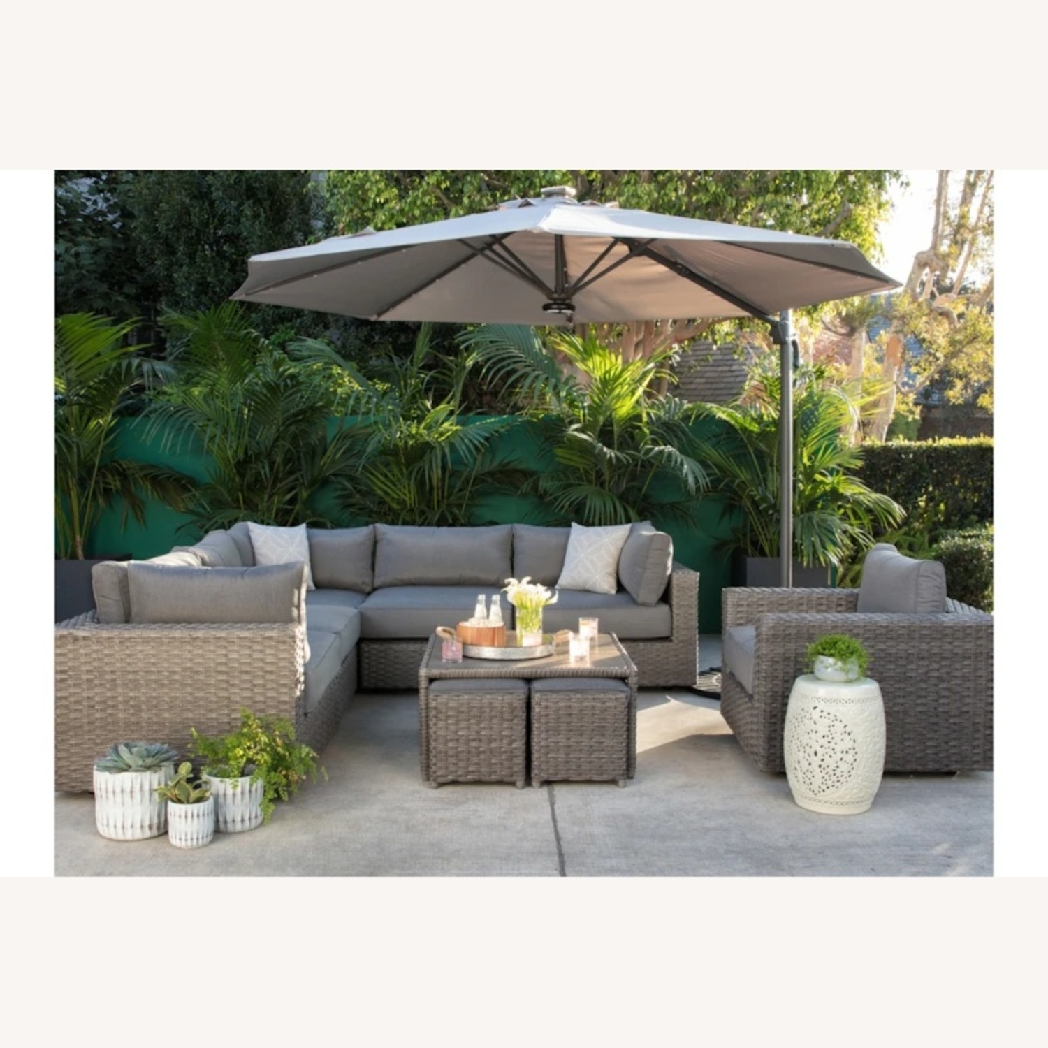 Koro Grey Outdoor Furniture Set - image-5