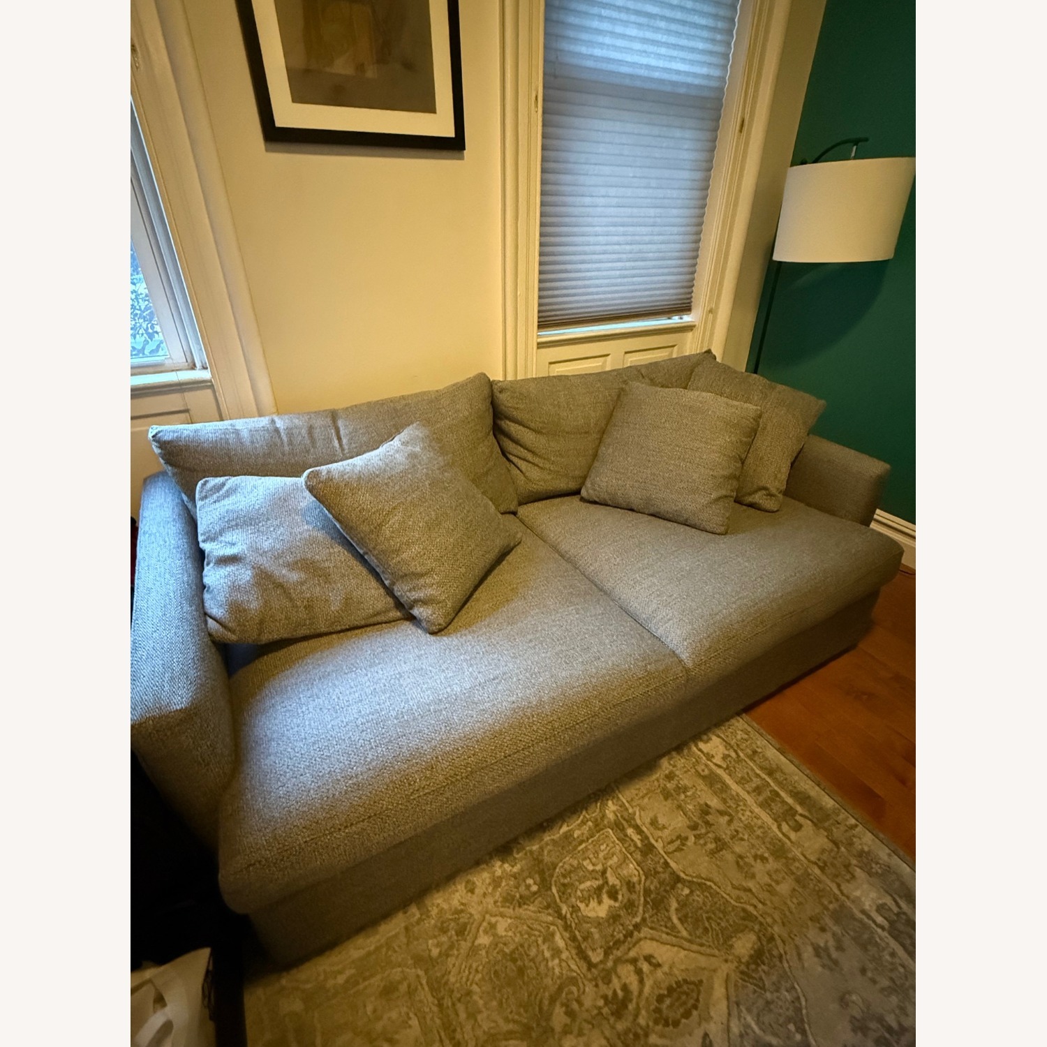 Crate and Barrel Lounge Sofa - Steel color - image-3