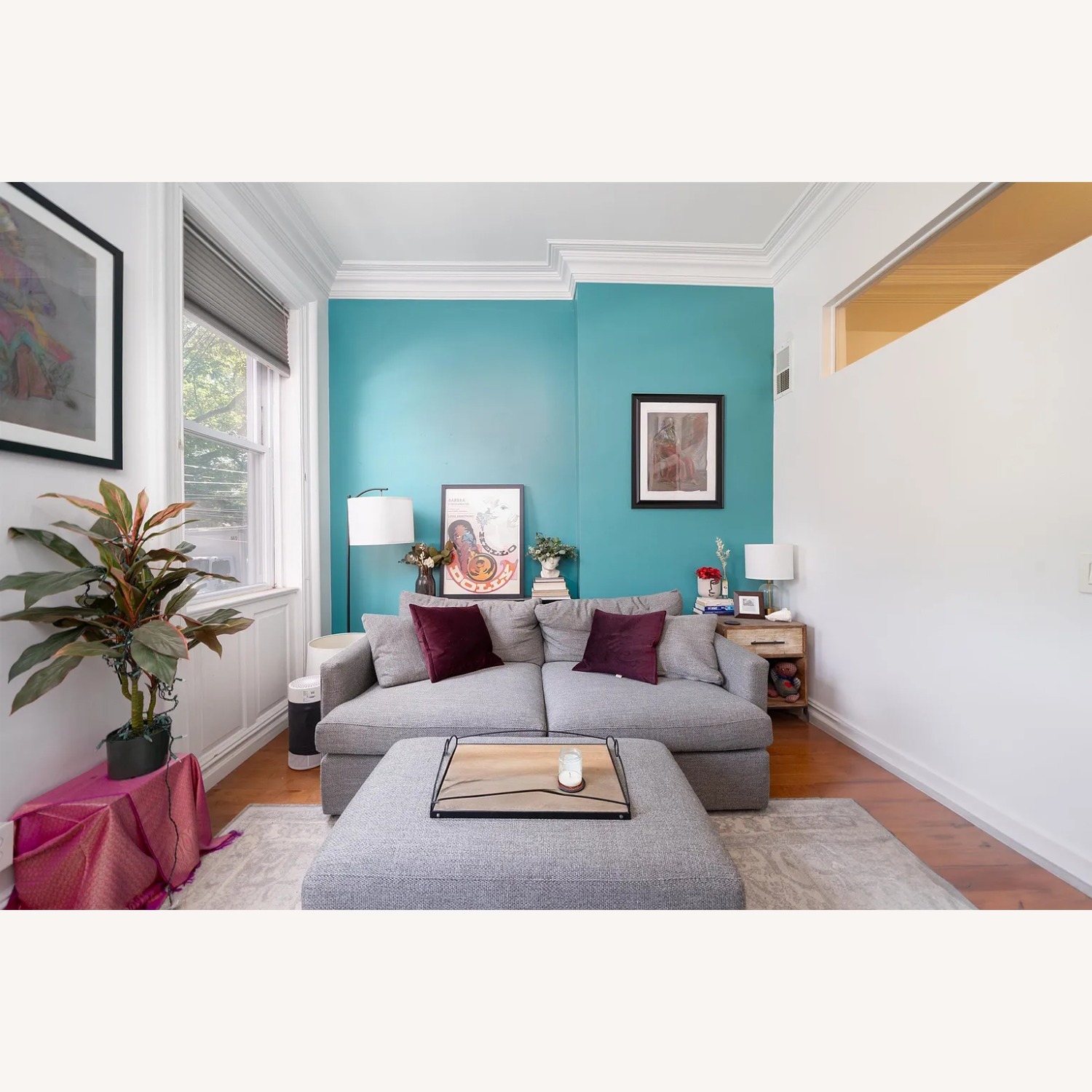 Crate and Barrel Lounge Sofa - Steel color - image-6