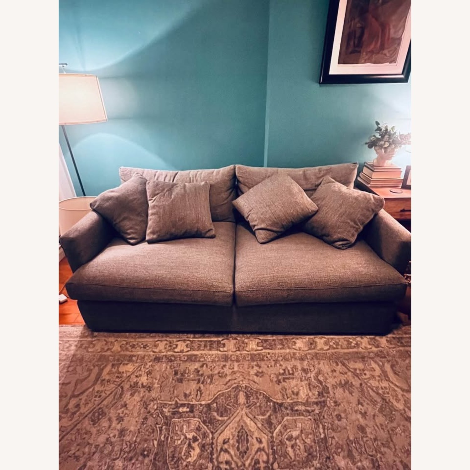 Crate and Barrel Lounge Sofa - Steel color - image-0