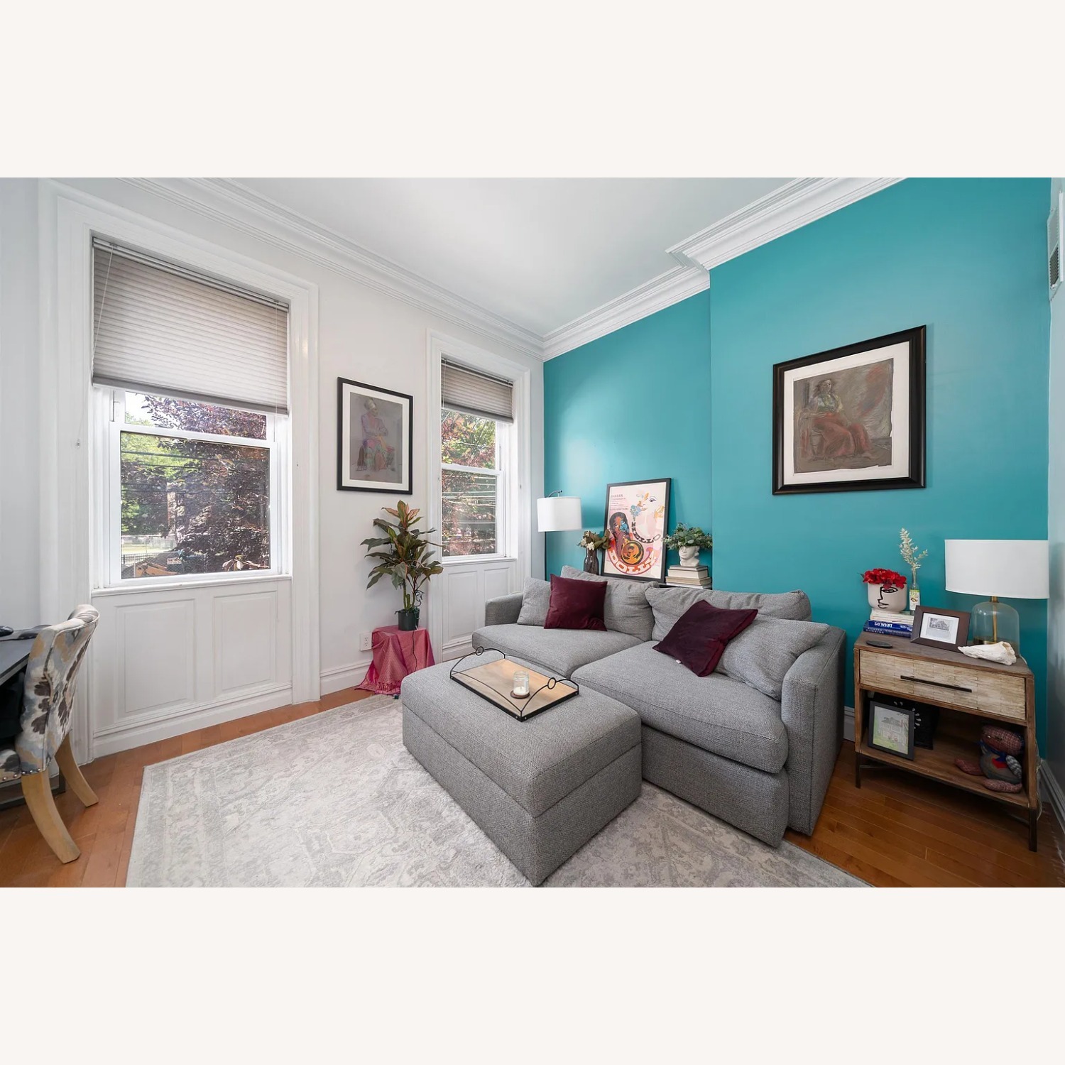 Crate and Barrel Lounge Sofa - Steel color - image-5