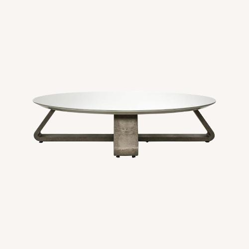 Used Croco Pattern Coffee Table with Bronze Mirror for sale on AptDeco