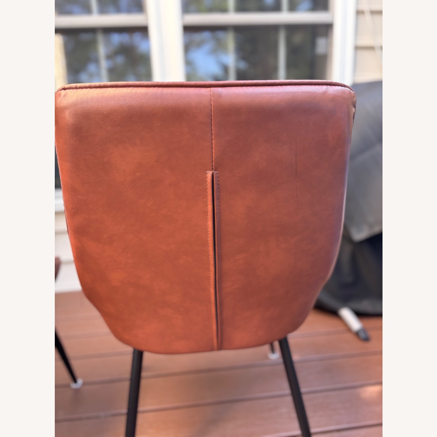 Tufted Faux Brown Dining Chair Set - image-7