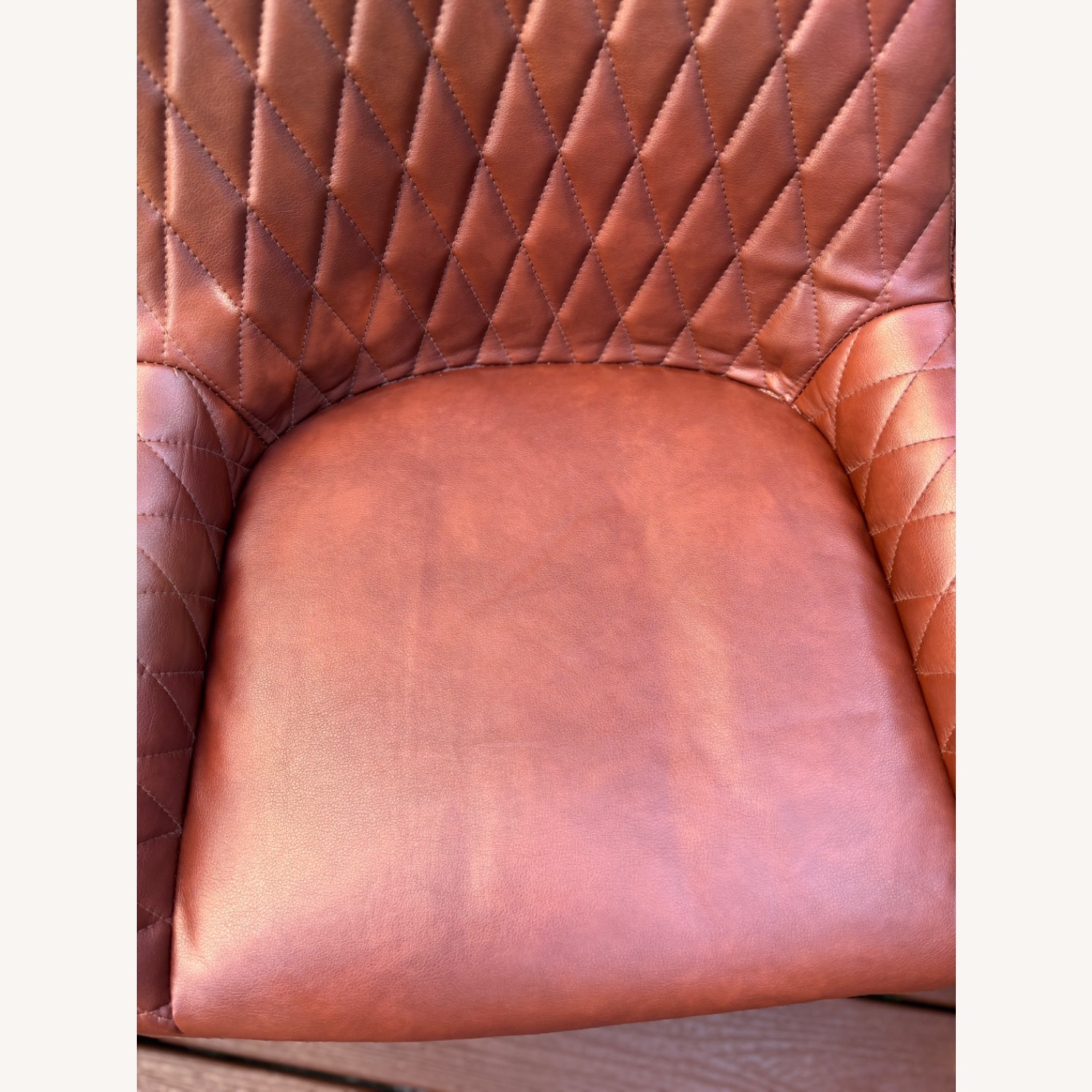 Tufted Faux Brown Dining Chair Set - image-6