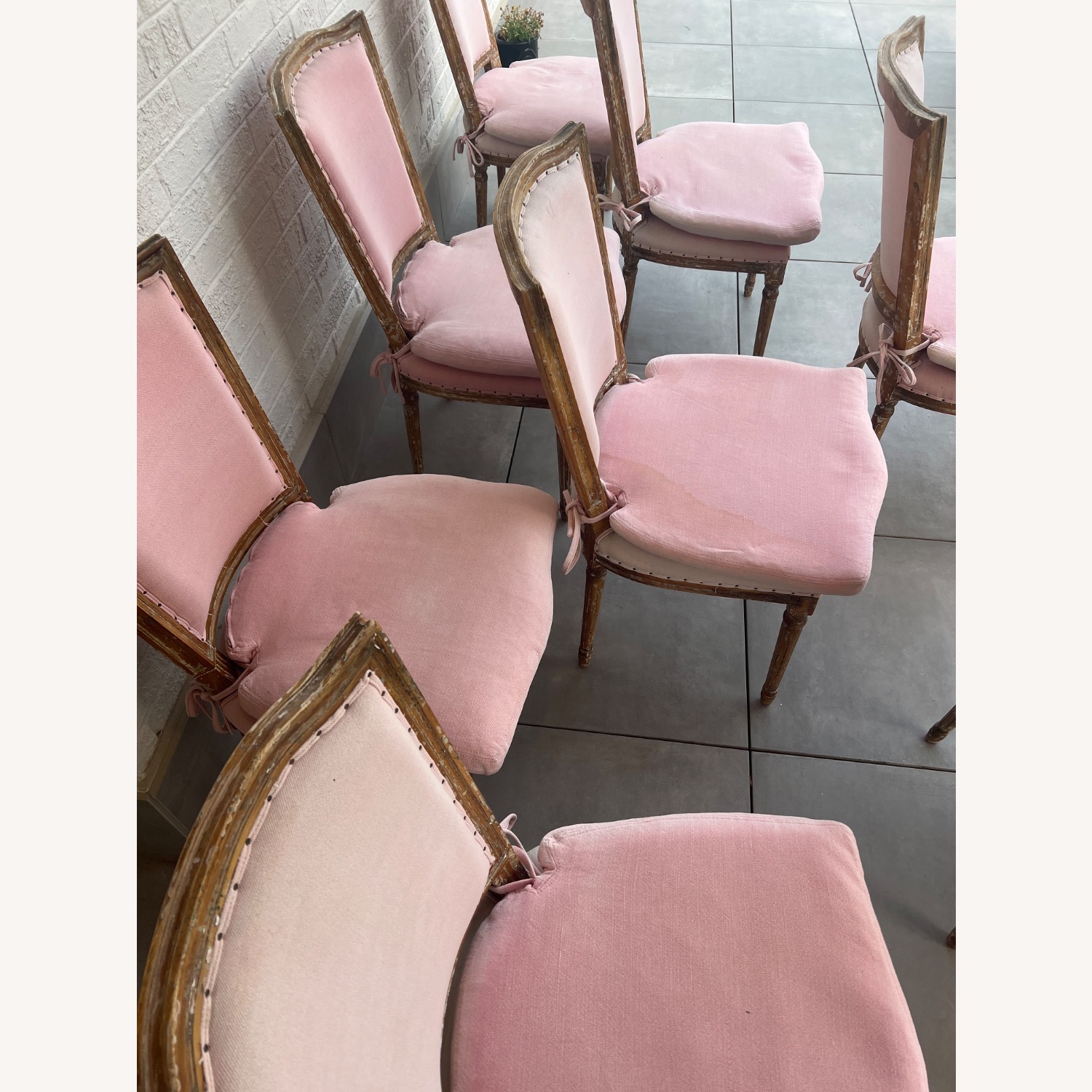 French Distressed Shabby Chic Style Dining Chairs - image-7