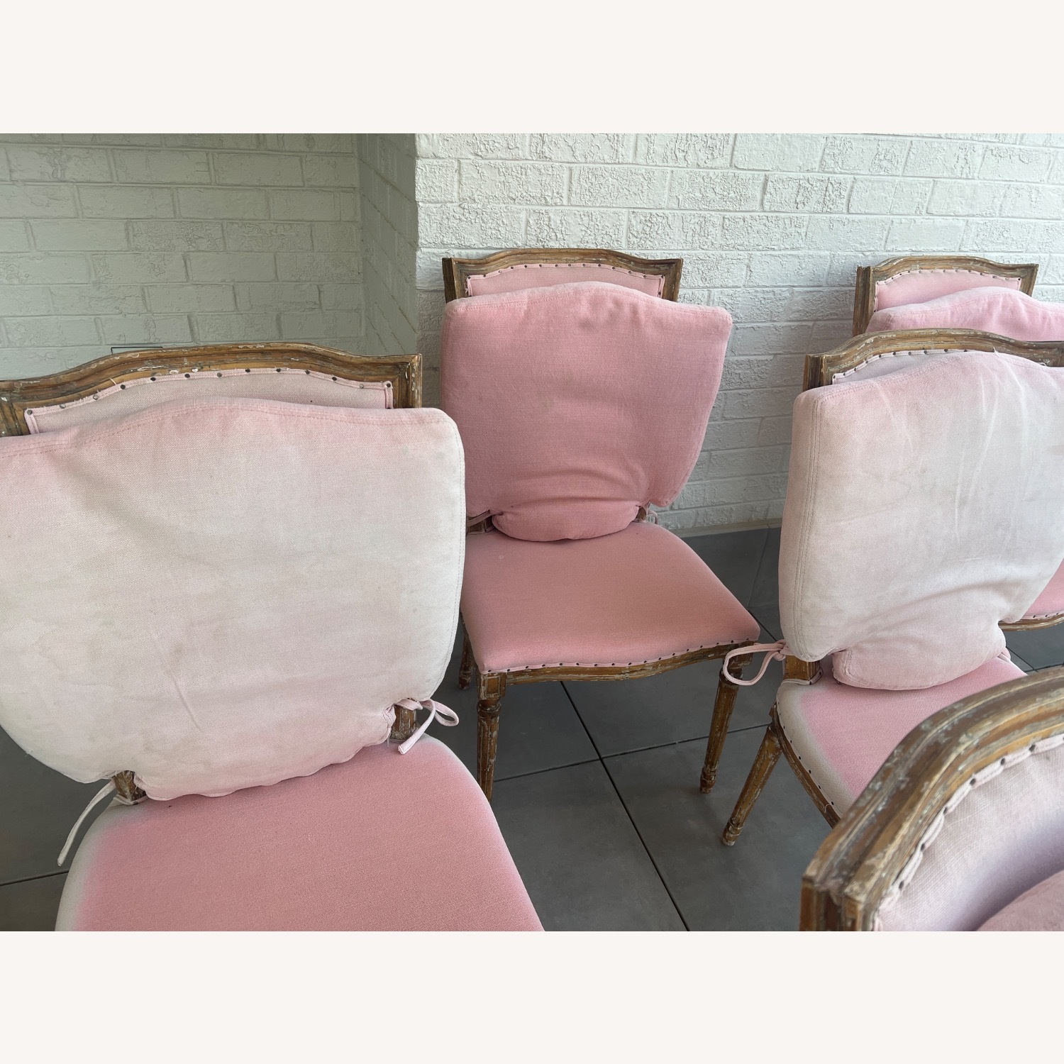French Distressed Shabby Chic Style Dining Chairs - image-11
