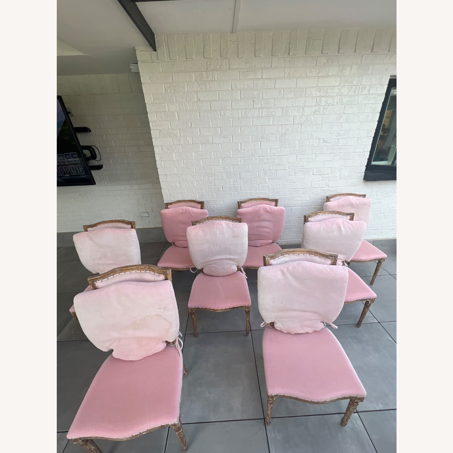 French Distressed Shabby Chic Style Dining Chairs - image-8