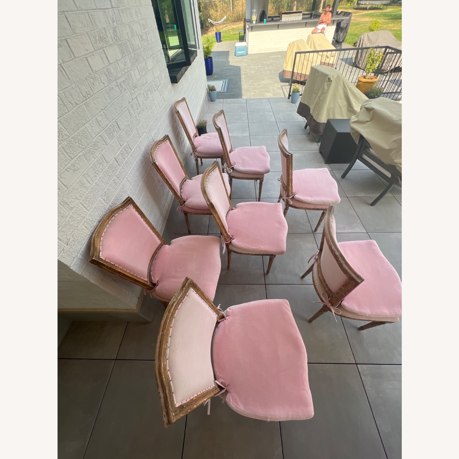 French Distressed Shabby Chic Style Dining Chairs - image-3