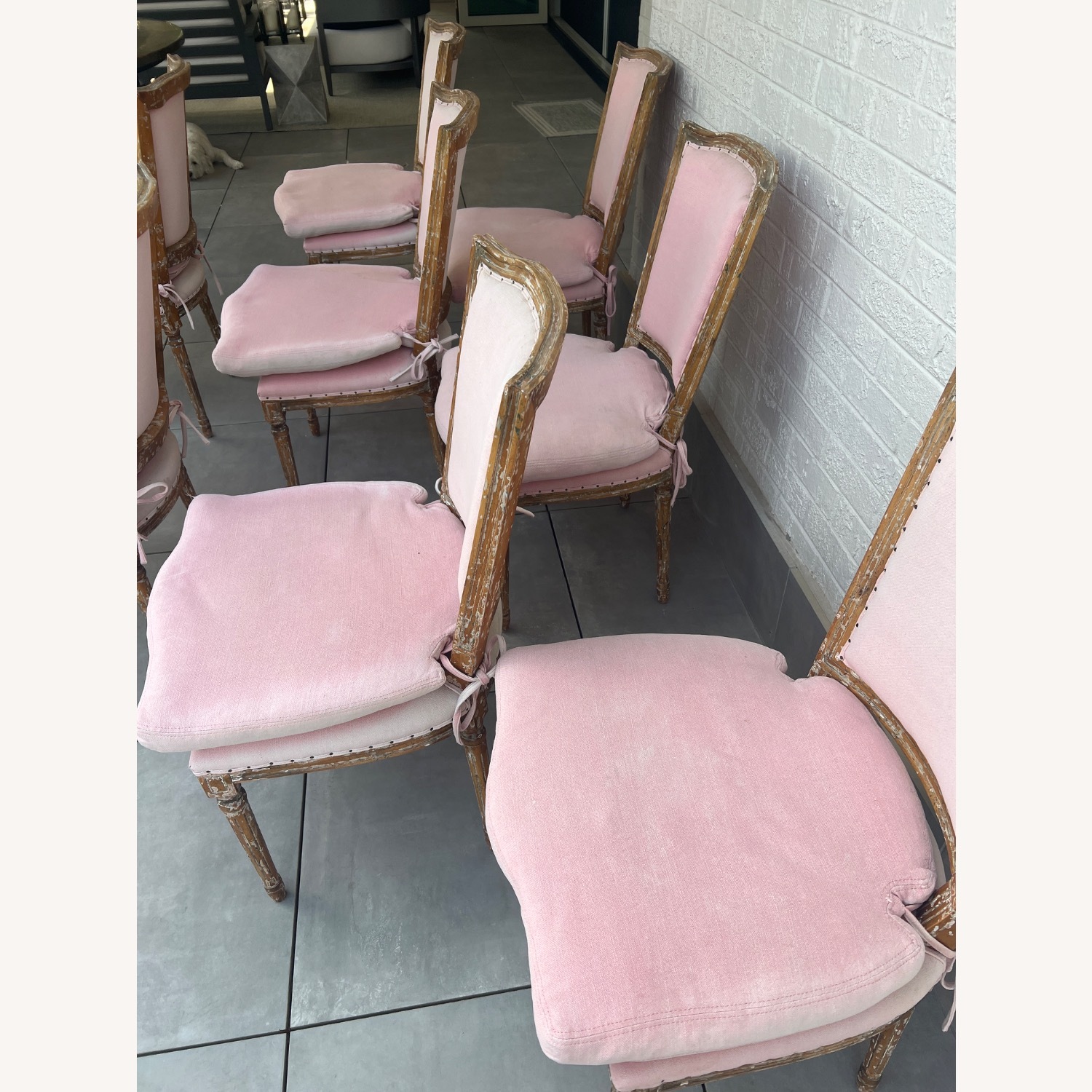 French Distressed Shabby Chic Style Dining Chairs - image-5