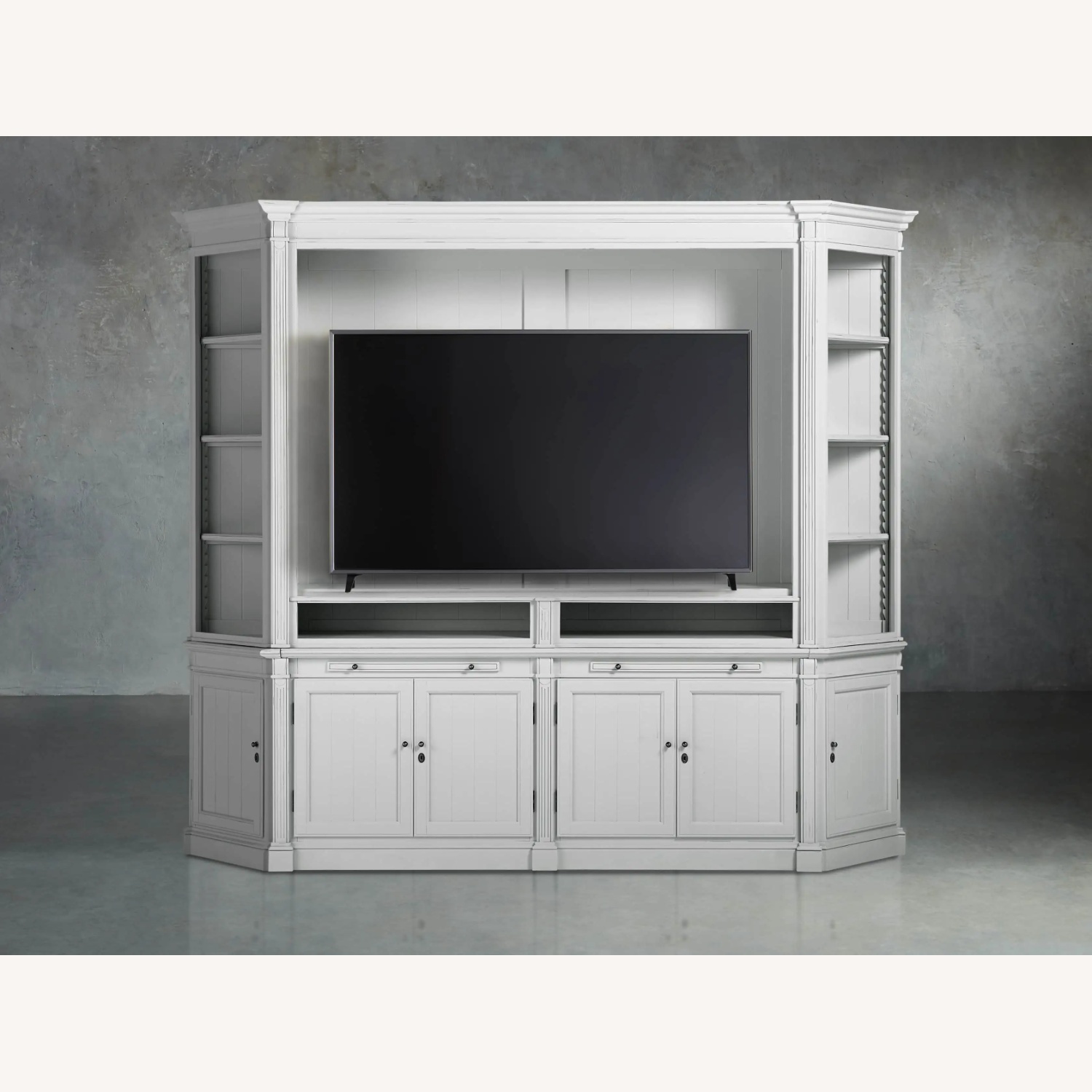 Arhaus Athens Media Cabinet With Bookcases - image-0